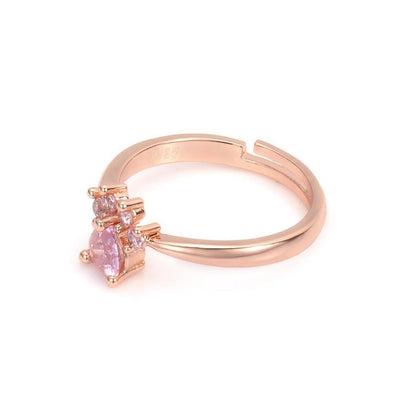 Zircon Cute Adjustable Cat Ring Cartoon Kitten Design Ring Engagement Wedding Gift Jewelry