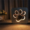 Dog Cat Paw Animal Night Light Luminaria 3D Lamp USB Powered Desk Lights For Baby