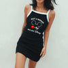 JUST A WOMAN Casual Women Fashion  Sleeveless Slim Sexy Party Prom Mini Long