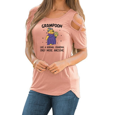 GRAMPOOH - CASUAL COTTON TSHIRT WONDER O-NECK WOMAN