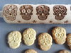 Sugar Skull Gift Halloween Decor Idea Rolling Pin Cookie Stamp Baking Supply Girlfriend Gift Idea Thanksgiving Wooden Roller Engraved