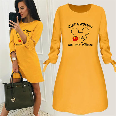 MK Just a woman - Round Neck Solid Color Dress  Clothing Women Dresses
