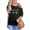 I'm a simple woman - Slanted Sleeve Off The Shoulder T-Shirt For Women