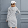 Just a woman - Hoodie Sweatershirt Dress Long Sleeve O-Neck Casual