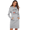 Just a woman - Hoodie Sweatershirt Dress Long Sleeve O-Neck Casual