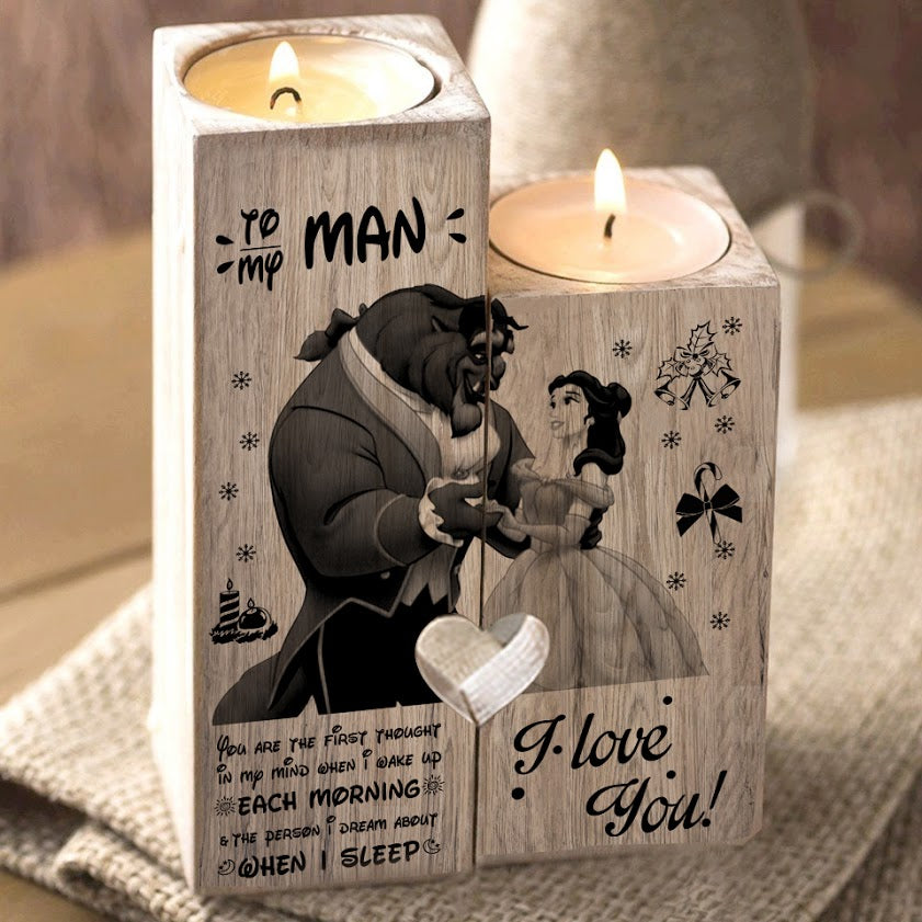 " To my Man" Beauty and The Beast Limited Edition Candle Holder