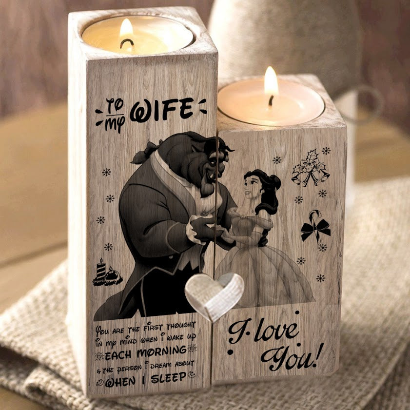 " To my Wife" Beauty and The Beast Limited Edition Candle Holder
