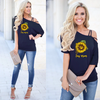 Dog Mom - Slanted Sleeve Off The Shoulder T-Shirt For Women