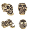 Fashion Gothic Creative Design Skull Open Ring for Men Trendy Smoke Cigar Ring Banquet Temperament Jewelry Gift