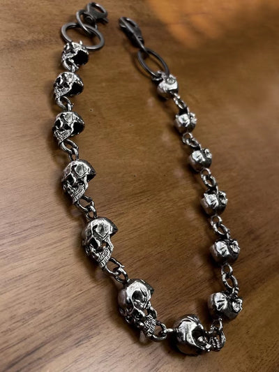 Waist Key Chain Retro Skull Metal Hip Hop Gothic Punk Skull Pants Jeans Bike Ride Wallet Key Ring