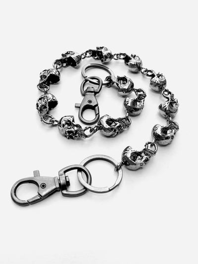 Waist Key Chain Retro Skull Metal Hip Hop Gothic Punk Skull Pants Jeans Bike Ride Wallet Key Ring