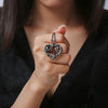 Gothic Style Skull Black Heart Pendants Necklace For Women Man Party Punk