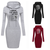 5 things - Hoodie Sweatershirt Dress Long Sleeve O-Neck Casual