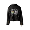 Born to be a dog mom -  Streetwear Leather Jacket Women