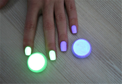 12 Colors/set Nail Art Glitter Phosphor Luminous Powder