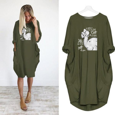 GIFT OF LIFE - DRESS WOMEN POCKET WOMEN PUNK COTTON OFF SHOULDER TOPS