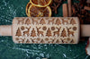 Christmas Gift Rolling Pin Wooden Engraved Reindeer Christmas Baking Decorated Sugar Cookie stamp Holiday gift for Mom Women Wife
