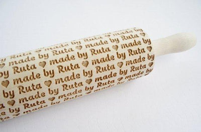 Personalized rolling pin, laser engraved rolling pin with name, personalized wedding gift, custom name