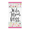Wife Mom Boss Beach Towel, Gift for Wife, Gift for Mom, Mom life, Boss life, Mothers day gift, Gift for wife, Blessed mama