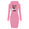 Just do it later - Hoodie Sweatershirt Dress Long Sleeve O-Neck Casual