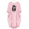 Flag Skull Head - DRESS WOMEN POCKET WOMEN PUNK COTTON OFF SHOULDER TOPS