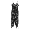 Boho Casual Sleeveless Jumpsuits Ladies Floral Bodysuit Wide Leg Loose Long Pants Trousers