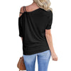 Dog Mom Heart Paw - Top  Slant Shoulder Sleeve T-Shirt For Women