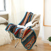 Flannel Fleece Sherpa Bohemian Hippie Boho  Couch Throw Blanket For Sofa
