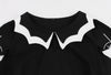 Halloween Bat Embroidery Dress Women Punk Party Dresses Bowknot Self Gothic Dress Clothing Swing
