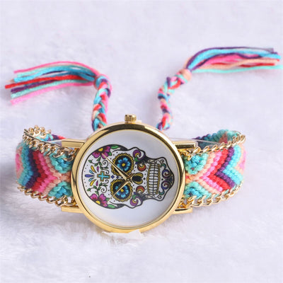 Colorful Bangle Watches for Lady Cuff Bracelet Wristwatch Quartz Fashion Unique