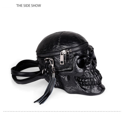 Women Bag Funny Skeleton Head Black Skull Bags