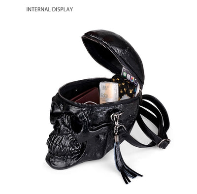 Women Bag Funny Skeleton Head Black Skull Bags