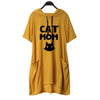 CAT MOM - New Short Sleeve Hooded T-Shirt For Women - CAT MOM Letters Print