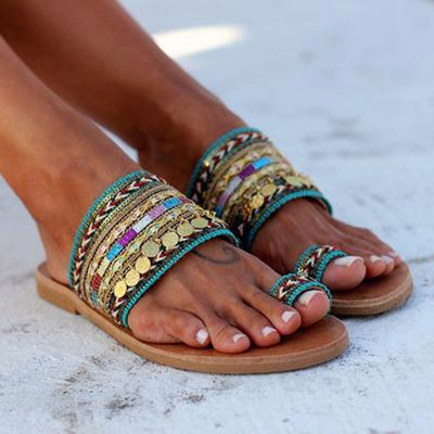 Women Artisanal Sandals Flip-Flops Boho Streetwear