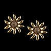 Sunflower Gold Color Metal Stud Earrings For Girls