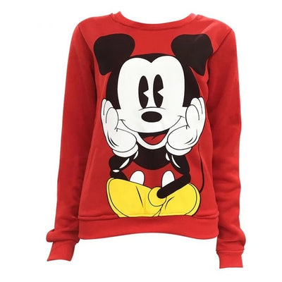 Sweatshirts Hoodies Character Casual Pullover Cute Jumpers Top Long Sleeve O-Neck Women