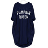 Pumpkin Queen Letters Print Pocket Off Shoulder for Women