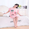Womens Nightgown Sleepwear Summer Milk Silk Cartoon Clothes