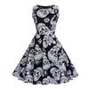 Costume Women Halloween Party Sleeveless Retro Lace Vintage Dress A Line Pumpkin Swing Dress