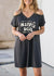 Hippie Soul Cold Shoulder Mini Dress short sleeve T-shirt  Dress