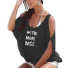 Wife Mom Boss - T-Shirt for Women  Off The Shoulder Bat Sleeve  Tops