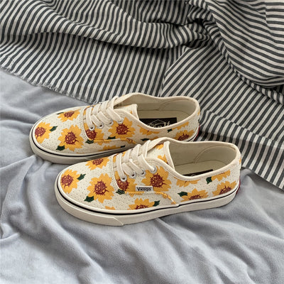 Sunflower Casual Shoes Women Canvas Lace-up Women Sneakers