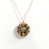 Bohemia Sunflower Round Open Long Chain Necklace For Women