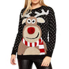 Christmas sweater Deer Warm Knitted Long Sleeve Sweater Jumper Top Blouse  Women T-shirt Christmas