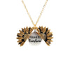 Bohemia Sunflower Round Open Long Chain Necklace For Women