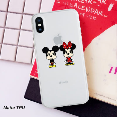 Matte Cartoon Cute luxury Back Cases Soft TPU Silicone