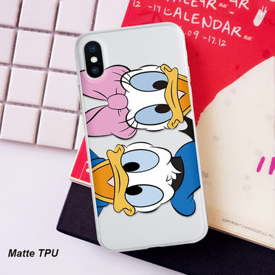 Matte Cartoon Cute luxury Back Cases Soft TPU Silicone