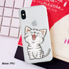 Matte Cartoon Cute luxury Back Cases Soft TPU Silicone