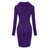 Just do it later - Hoodie Sweatershirt Dress Long Sleeve O-Neck Casual