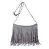 Women's Fringed Bucket Purse Tassel Faux Shoulder Bag Across Body